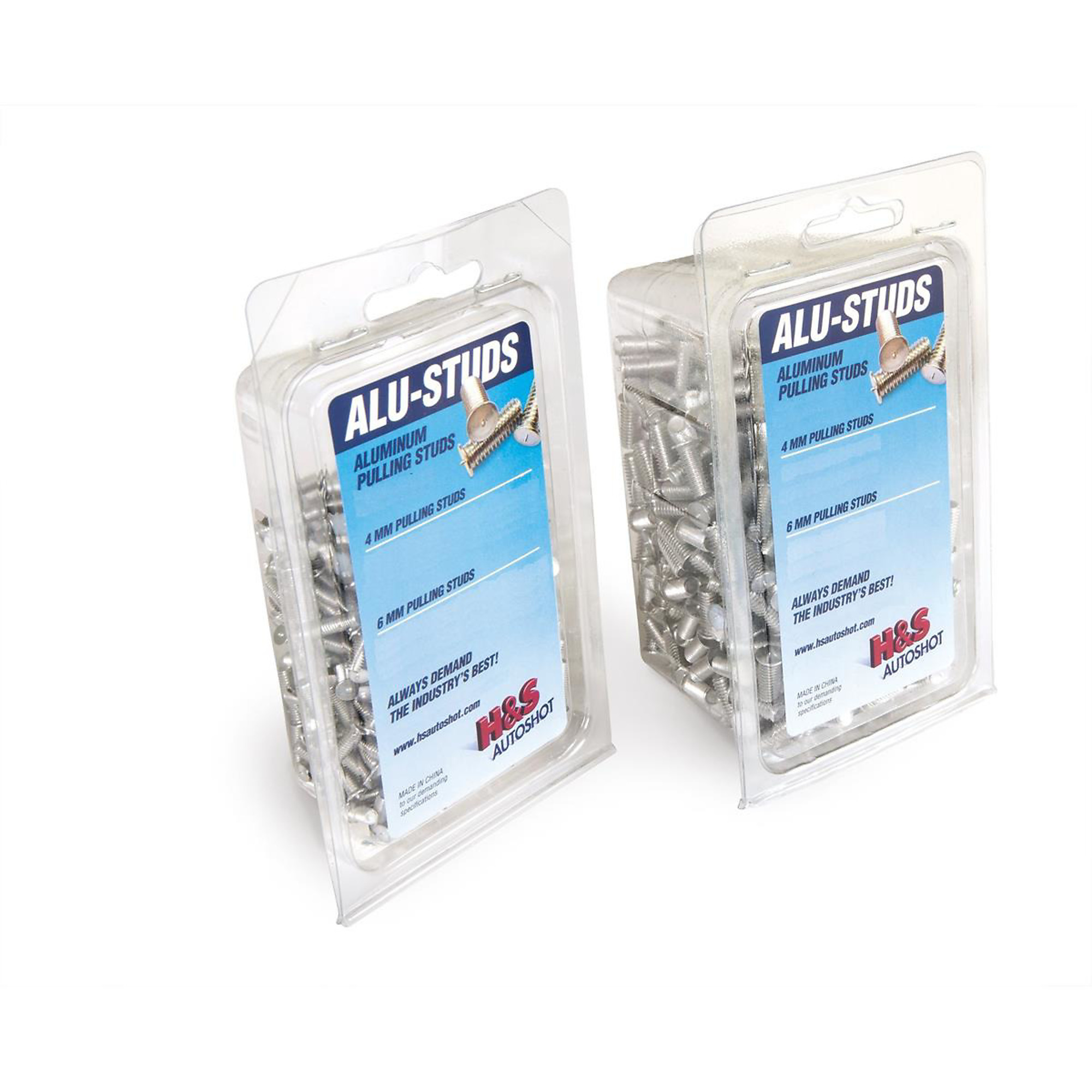 H&S AutoShot Aluminum Stud Dent Pulls — M6 x 16mm, Alloy 5052, 250-Pack, Model# HSA1162